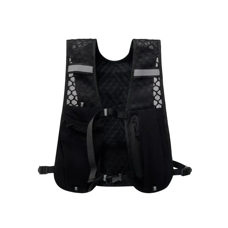 New Running Water Bottle Storage Vest Lightweight Running Vest Reflective Hydration Water Chest Pack With Phone Holder