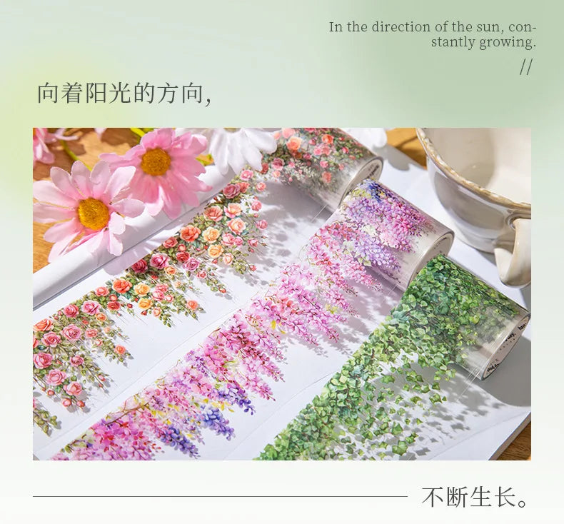 5*200cm 1roll INS Fresh vine theme PET tape Stickers Adhesive Diy Scrapbooking Diary Scrapbooking Collage material Scrapbooking