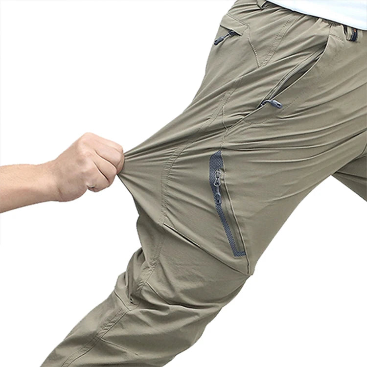 Four Sided Elastic Quick Drying Pants for Men's Mountaineering Outdoor Pants, Light and Thin for Women's Summer Elastic Breathab