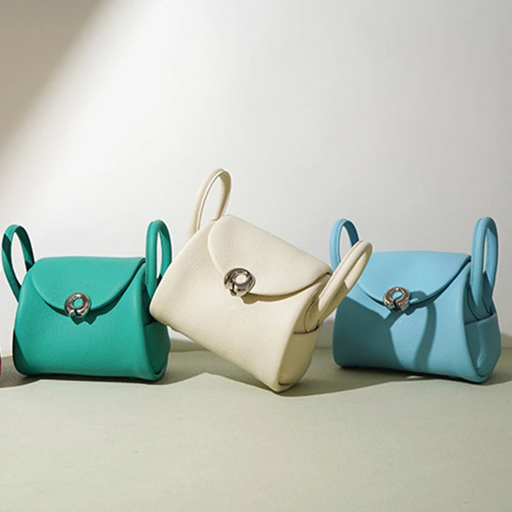 Fashion Original Brand Women Bag Genuine Leather Female Top Handle Soft New Handbags Custom Name Luxury Designer Tote Bucket Bag