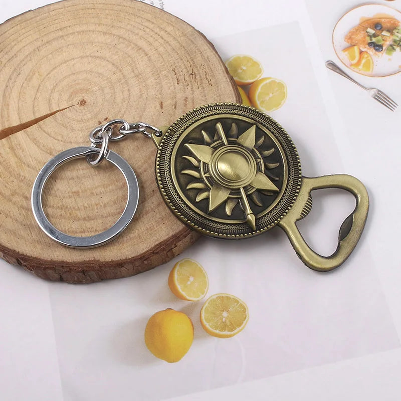 Classic Movie Dragon Shape Keychain Wolf Head Pendant Fashion Trend Bottle Opener Keyring for Fan Collectible Accessories