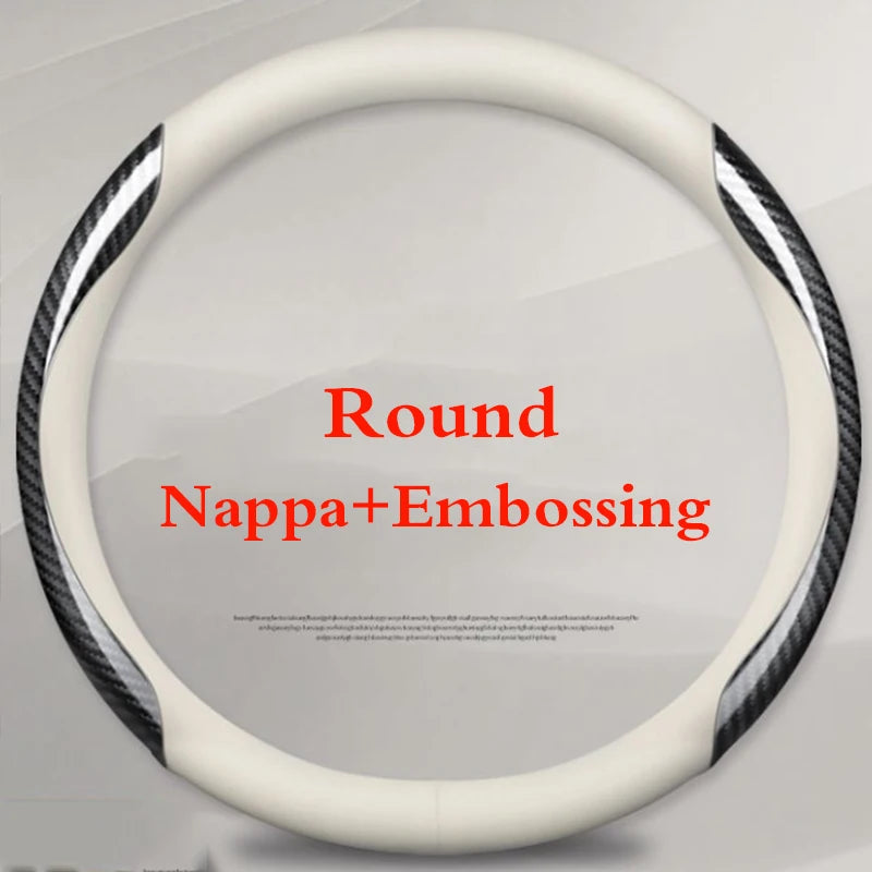 for Volkswagen VW Atlas Passat CC Taos touareg R-line Car Steering Wheel Cover 10colour Suede Leather 38 CM Auto Accessories