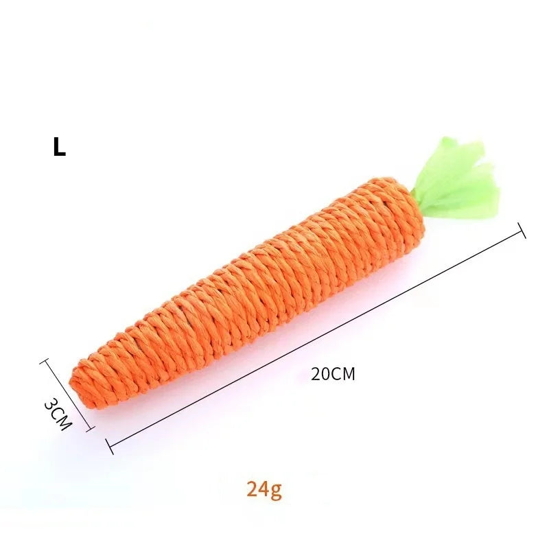 Brinquedo divertido para gatos em forma de cenoura, com textura para dentição e som, ideal para abraçar, resistente a mordidas e arranhões, artigos para animais de estimação para entretenimento interativo