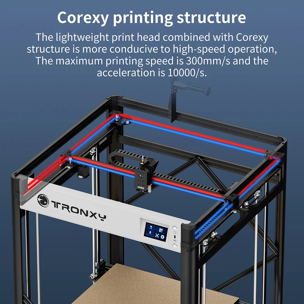 Tronxy VEHO-600 / PRO V3 Large Printing Szie 600*600mm 3D Printer Extrusion Profile Frame Structure Dual-axis Guide Railway