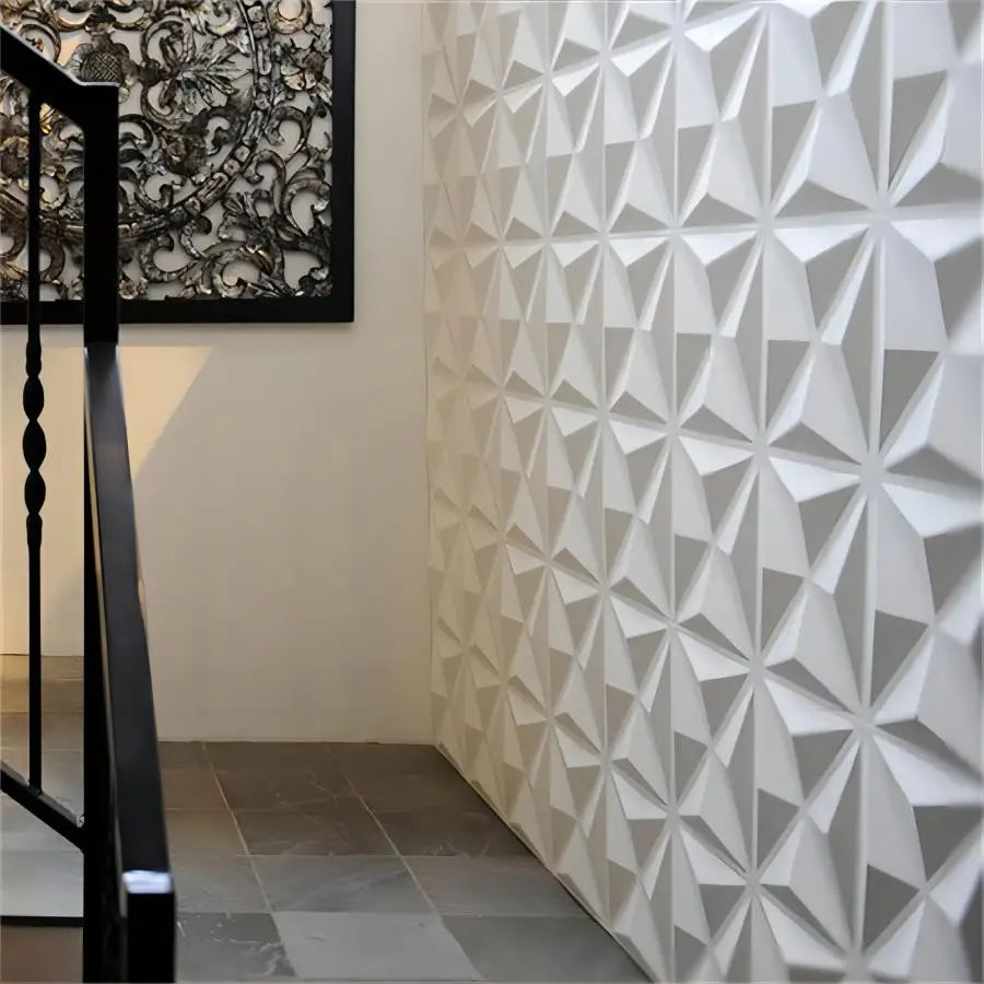 (pack of 12)Decorative 3D wall panel with diamond design, 30.48 cm x 30.48 cm