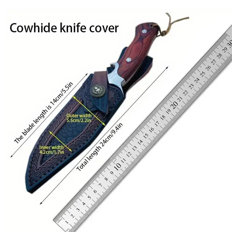 High-Quality Newest Leather Blade Carrier with Storage Pocket Compatible with Various EDC Knives (Knife Not Included)