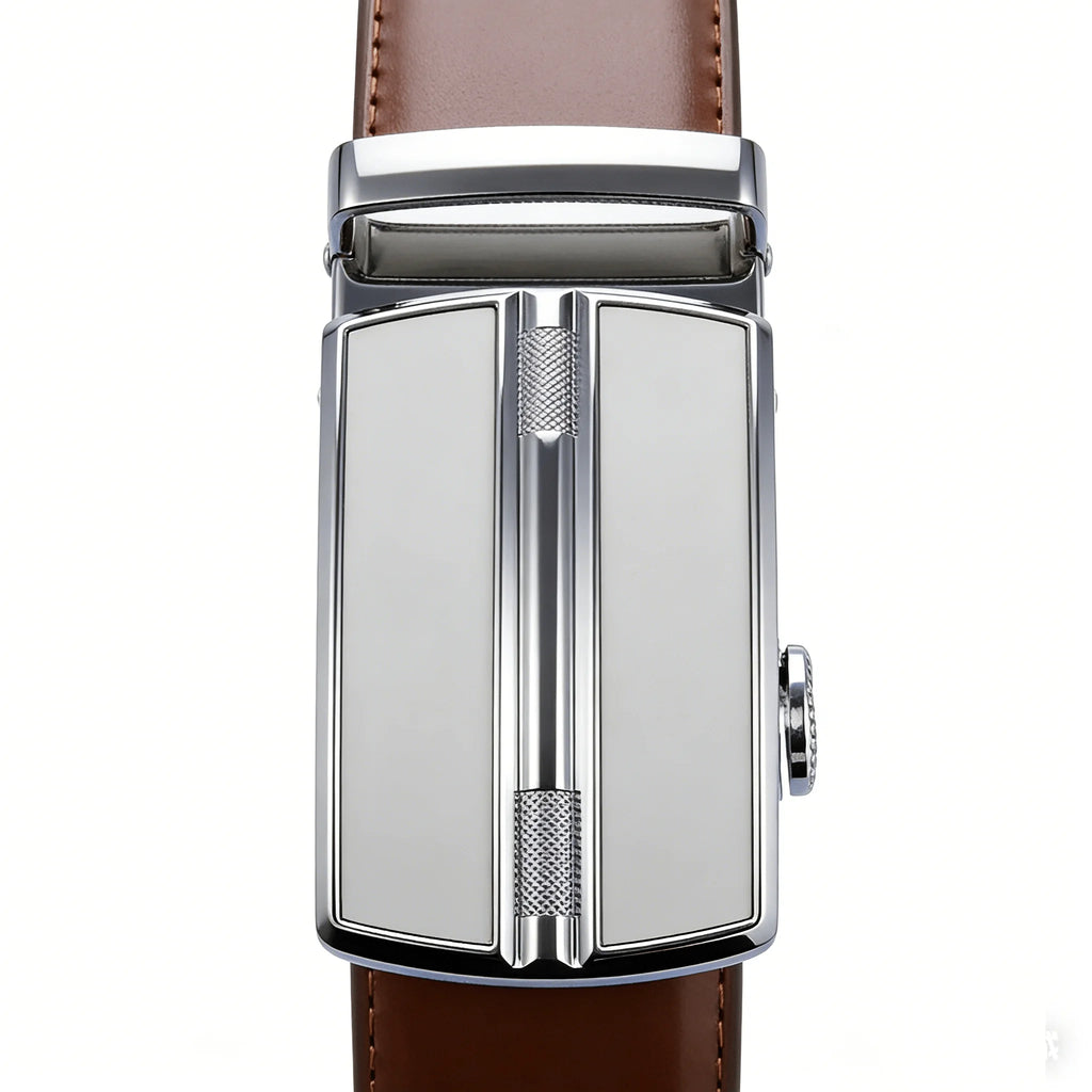 Men's Automatic Genuine Leather Luxury Belt Metal Automatic Buckle Male Waistband Designer High Quality Black Brown Waist Belts