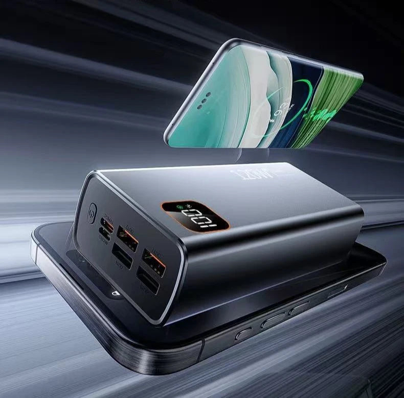 120W PD Digital Display Power Bank 30000mAh Large Capacity Portable External Battery For IPhone Android
