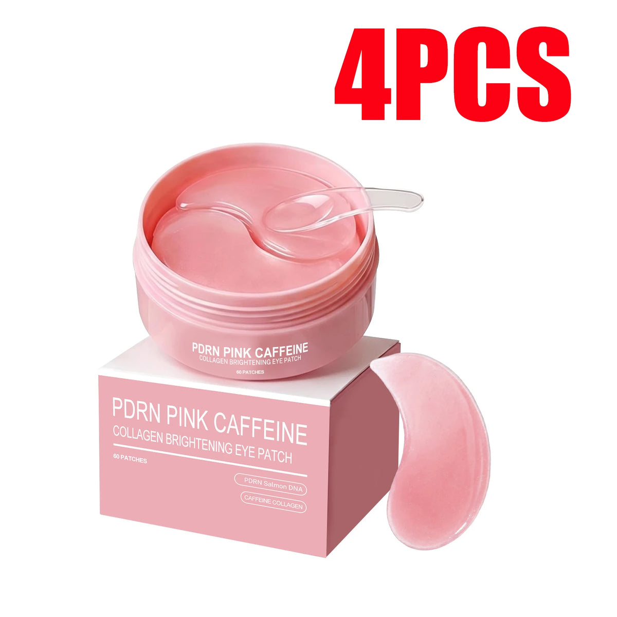 PDRN Pink Collagen Brightening Eye Patches Reduce Dark Circles Puffiness+Multi Balm Stick Hydrating Firming Face Neck Skin Care