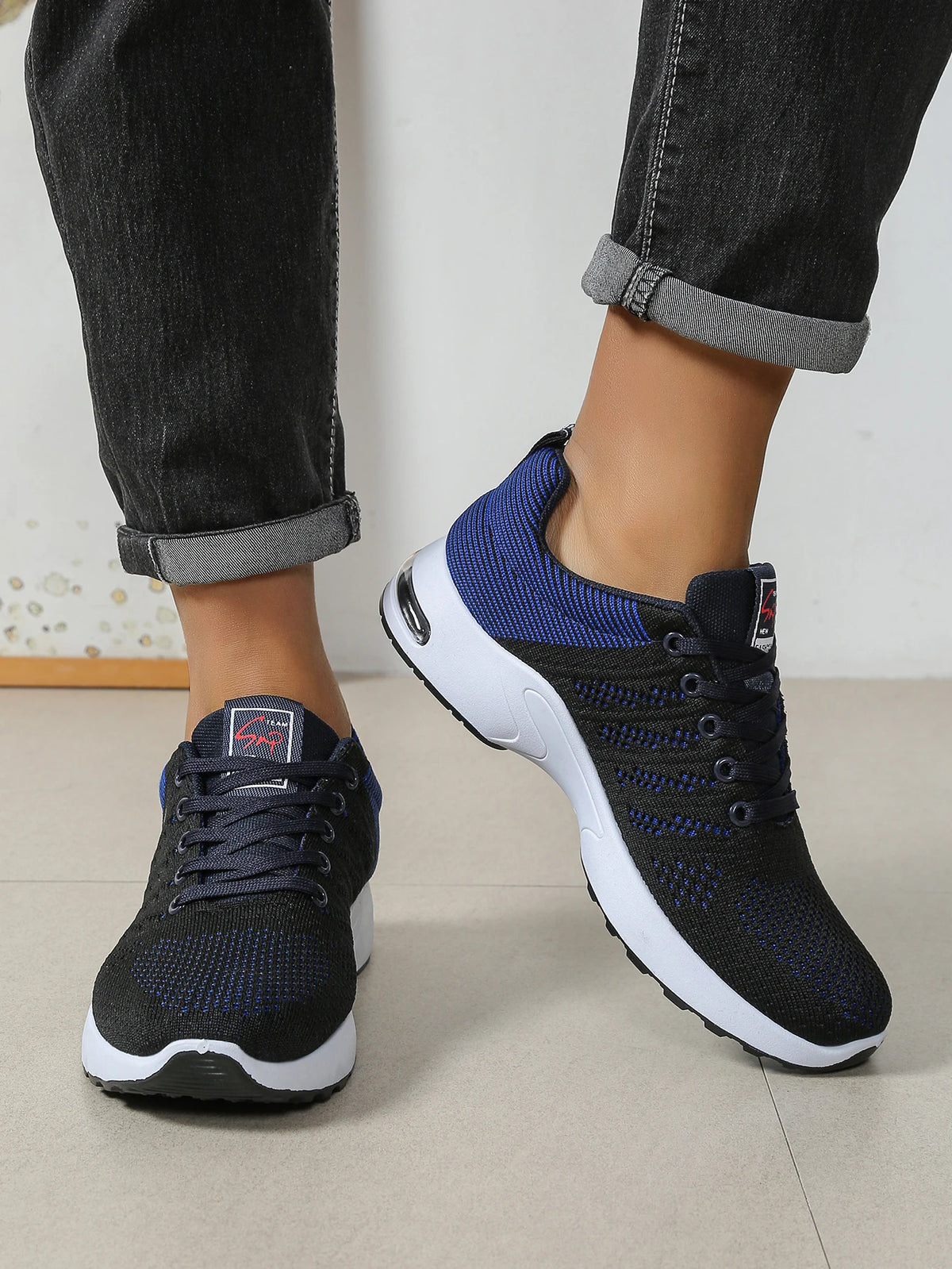 Men's Casual Sneakers Breathable Mesh Lace Up Versatile Lightweight Soft Sole Daily Walking Running Footwear For Outdoor Wear