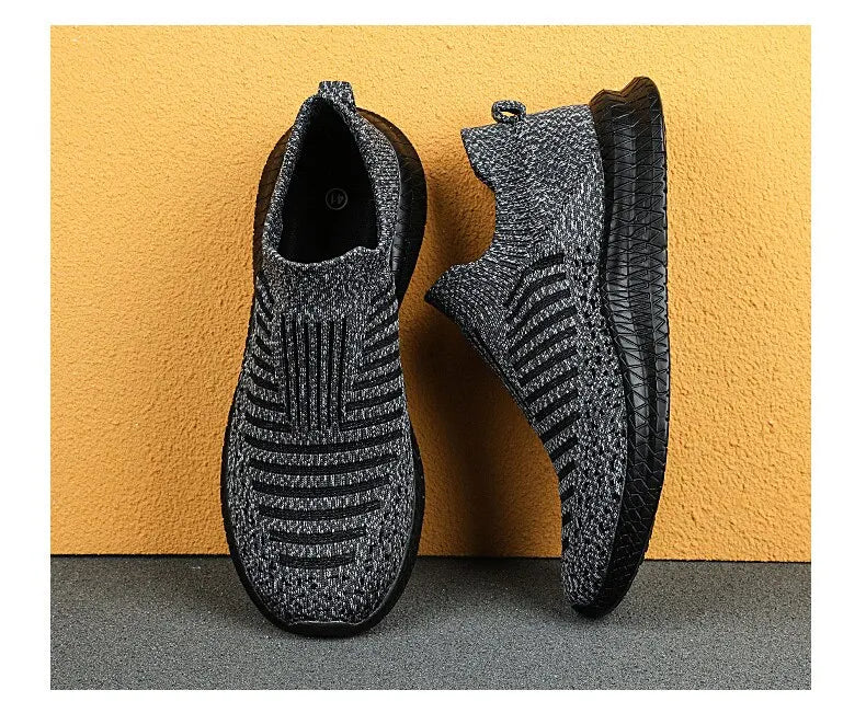 Men Shoes Breathable Men's Sneakers Comfortable Running Shoes Tenis Outdoor Slip On Walking Sneakers Sock Jogging Shoes