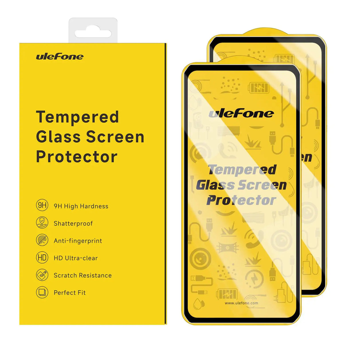 For Ulefone Armor 28 Ultra / Armor 28 Pro 2pcs / Pack Ulefone 9H HD Anti Fingerprint Tempered Glass Screen Protector