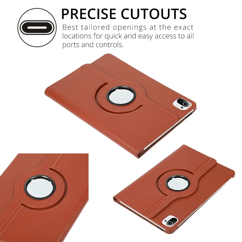 360 Degree Rotating Case For Xiaomi RedMi Pad 2 SE 11 10.61"Stand Cover Xiaomi pad 5 6 11 Pad 7 Pro 11.2 PU Leather Tablet Cases