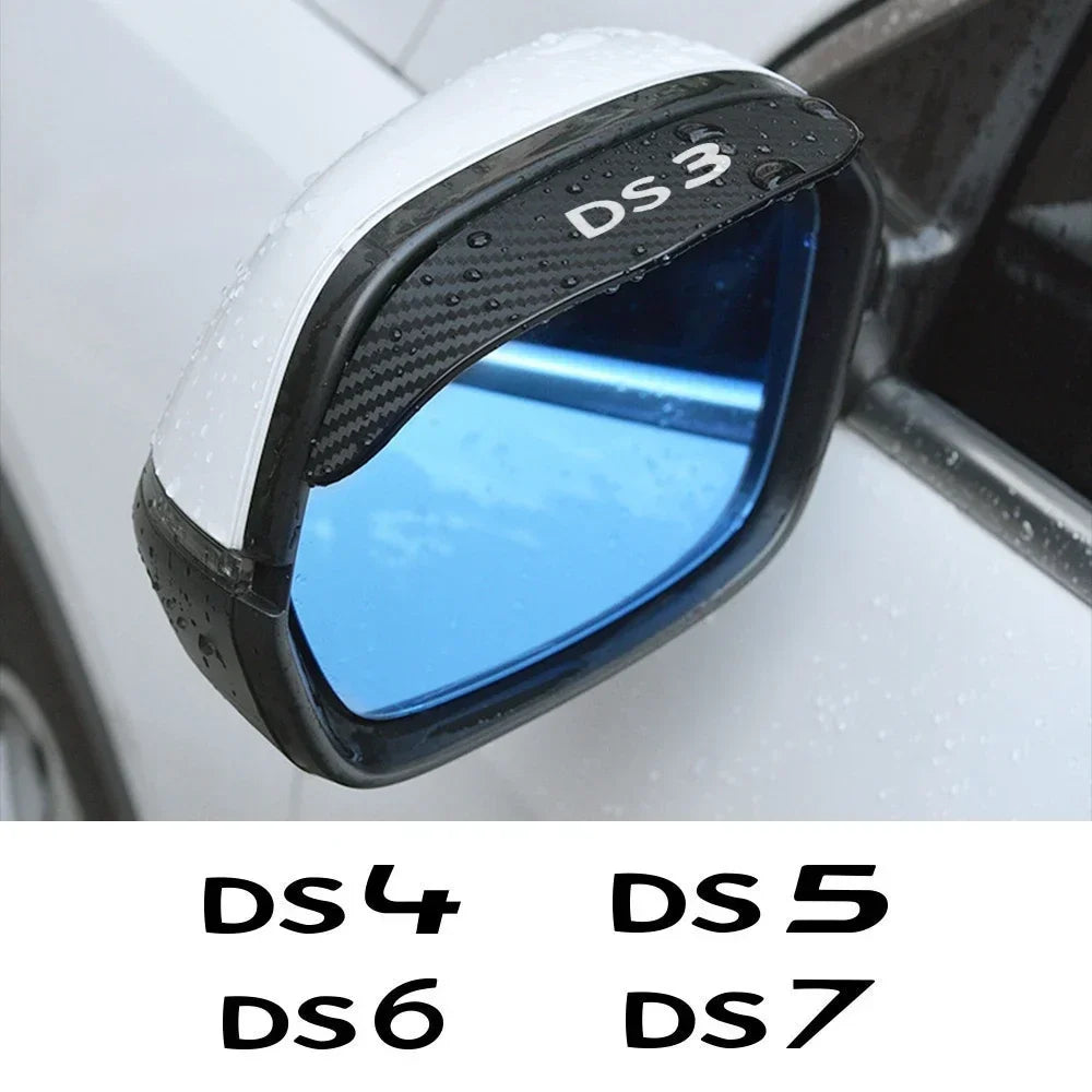 Car Rearview Mirror Eyebrow Rain Shade Rainproof Cover Auto Accessories For DS Citroen DS3 Cabrio DS4 DS5 Prestige 5LS DS6 DS7