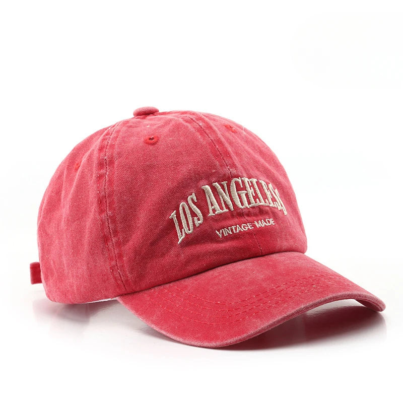 BaseballCap Female Spring and Autumn Korean Version Shows Face Small Ins Tide Denim Washed Letter Cap Male Comfortable Versatile