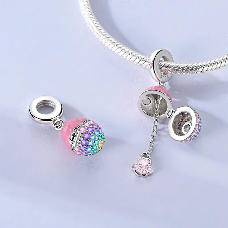 New Original Charm Beads 925 Sterling Silver Butterfly Hot Air Balloon Dangle For Bracelet Women Girl Fine DIY Jewelry Gift
