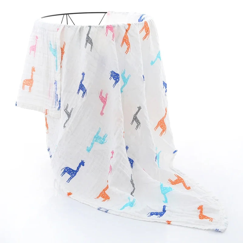 120x110cm Muslin Diaper Baby Blankets Newborn Swaddle Blanket Infant Gauze Bath Towel Baby Warp