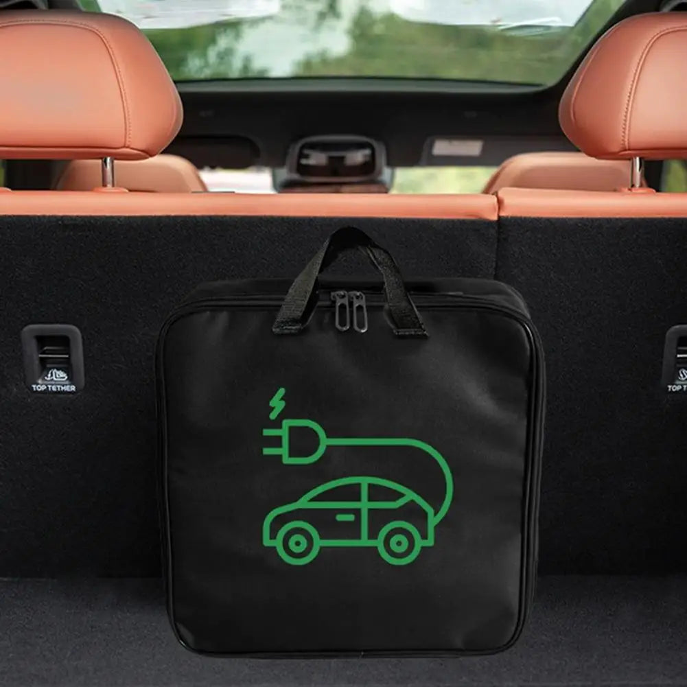Electric Vehicle Charging Cable Bag Car Charger Cable Storage Bag Auto Trunk Organizer Scratch-Resistant Charger Cable Bag