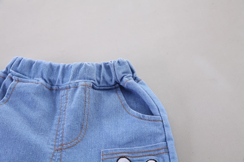 Baby New Summer Cartoon Clothing Children Boy Girls cartoon Printe Bear T Shirt Shorts 2Pcs/sets Kids Infant Toddler Cacual