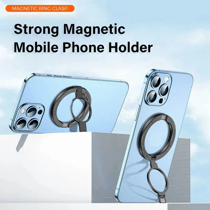 Magnetic Ring Phone Holder For MagSafe Portable Mobile Phone Magnet Foldable Bracket Removable Grip Stand for iPhone Support