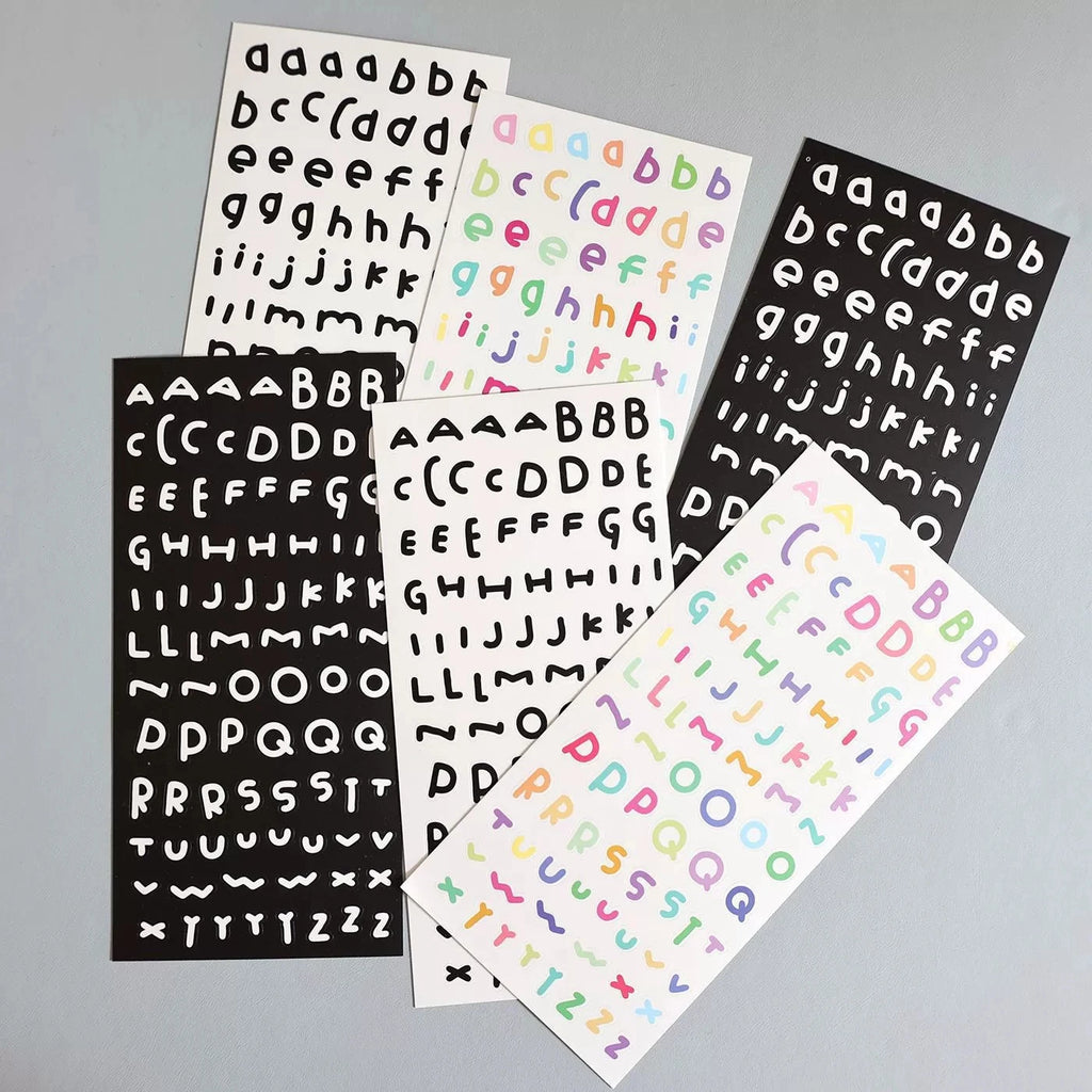 1 Piece INS New Letter Stickers Cute DIY Decals for Journal Card Making Csrapbook Sticker Stationery
