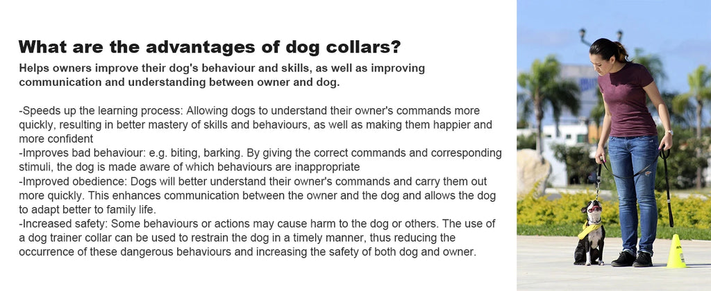 PUPOPAN 800m Dog Training Collar Waterproof Rechargeable Remote Control Pet with LCD Display for All Size Shock Vibration Sound