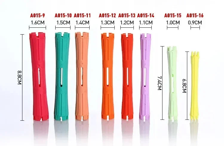 Hair Perm Rods Cold Wave Rods Hair Curling Rollers Curlers Steel Pintail Comb Hair Curler No Heat for Women Long Short Hair