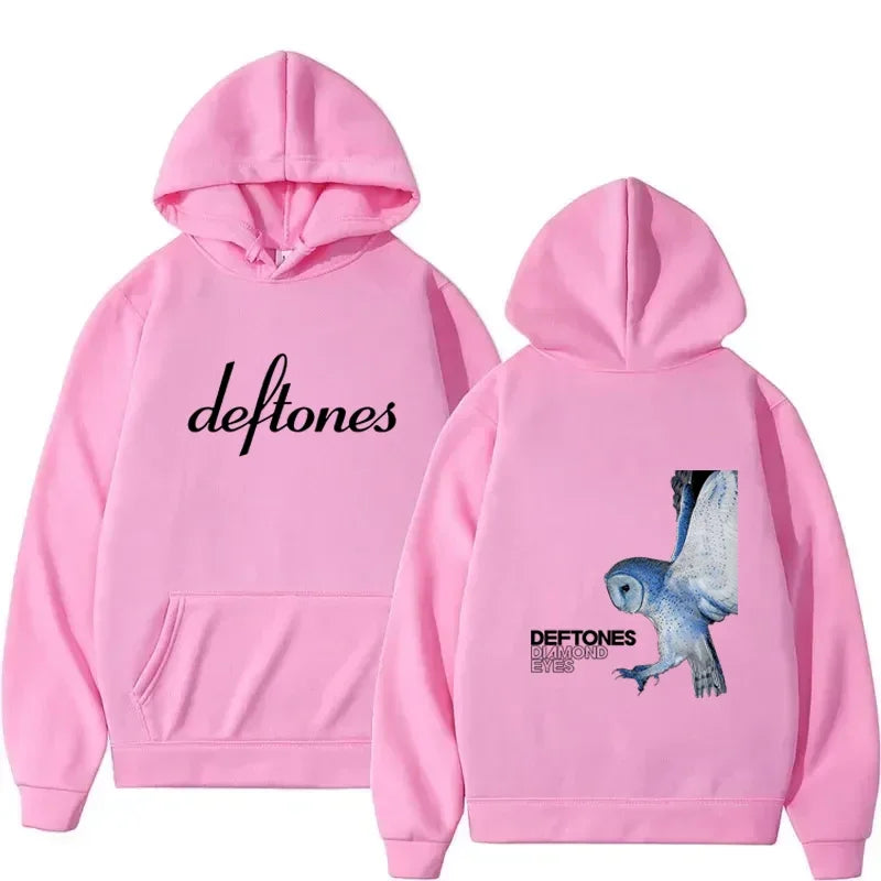 2025 Deftones Hoodie Autumn Winter Casual Loose O-Neck Long Sleeve Hoodie Men Women Fashionable Warm Fleece Sweatshirts Unisex