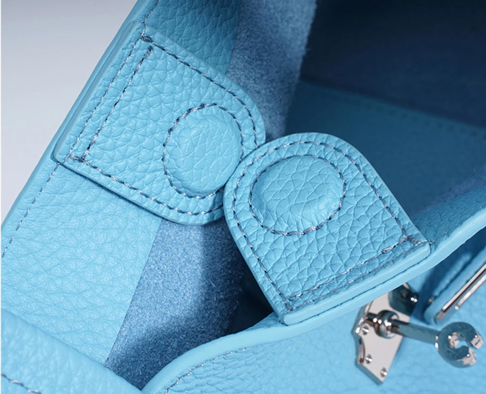 Fashion Original Brand Women Bag Genuine Leather Female Top Handle Soft New Handbags Custom Name Luxury Designer Tote Bucket Bag