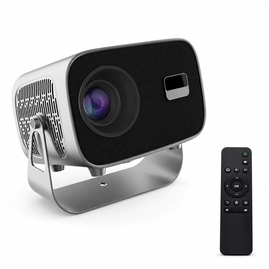 FUSHCAI Outdoor Projector A10 Portable Mini Projector with 360° Rotation 900 ANSI Native 720P 4K Compatible Auto Focus BT 5.4