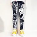Girls' Leggings Fashion Cartoon Tight Pants Spring and Autumn Baby Girls Slim Fit Flower Leggings Summer Children's Pants