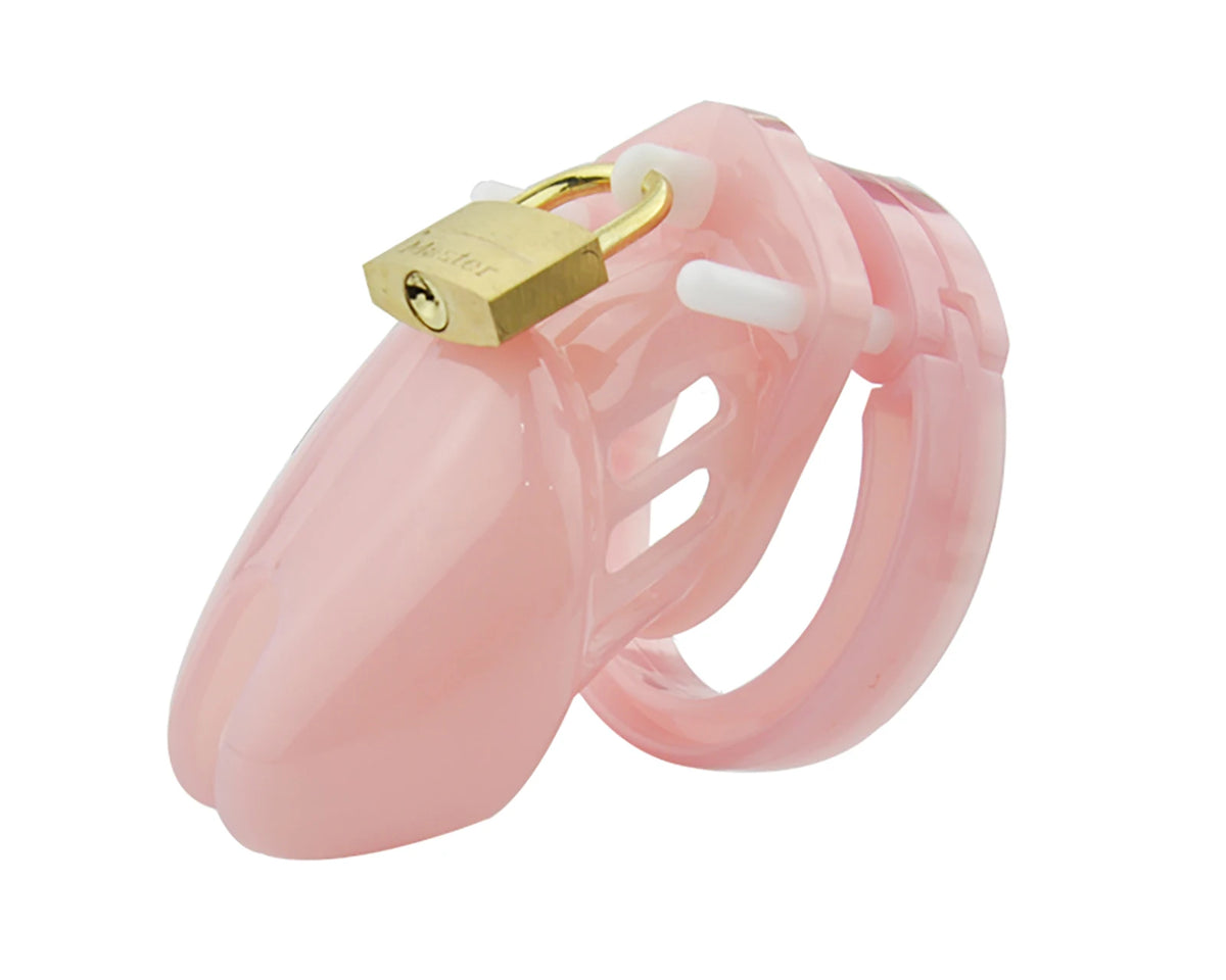 Plastic Urethra Chastity Lock with 5 Snap Ring Penis Bondage Adult Men's Chastity Cage Cock Restriction BDSM Abstainer Sextoys