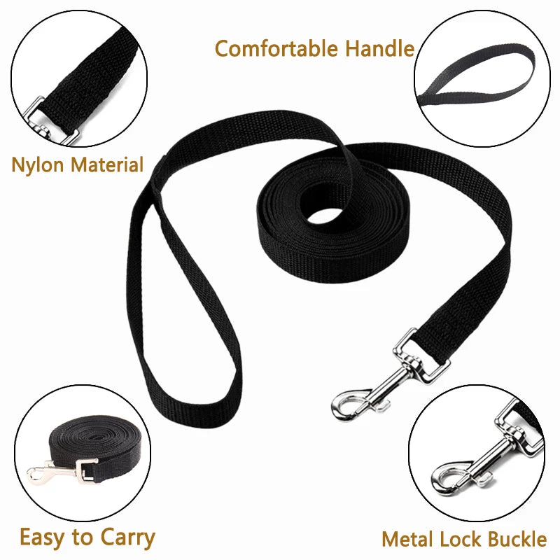 Long Strong Nylon Dog Leash 10m 15m 20m Pet Training Leash For Small Big Dogs Outdoor Walking Puppy Lead Rope Labrodor Supplies