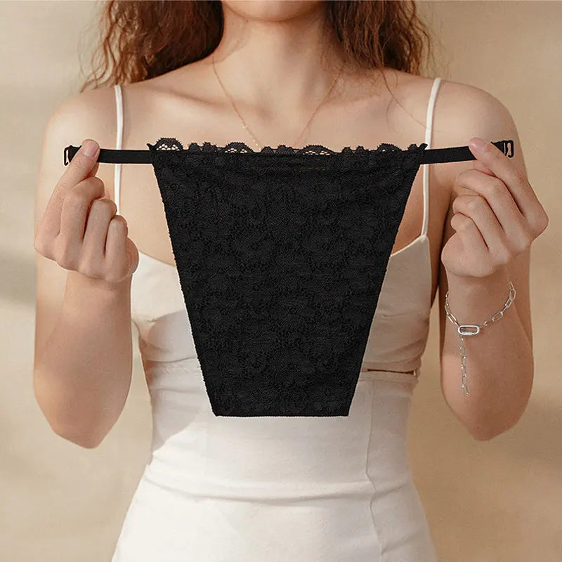 Summer Lace Strapless Collar Anti-slip Female False Collar Detachable Collar Cover for Low Neckline