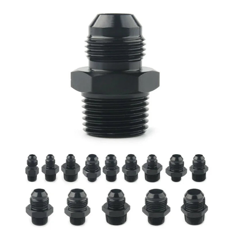 AN4 AN6 AN8 AN10 AN12 To 1/8 1/4 3/8 1/2 3/4 NPT Oil-cooled Adapter Universal Straight Fuel Hose Adapter Pipe Thread Fitting
