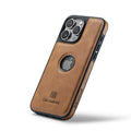 Luxury Strong Magnetic Leather Case for iPhone 16 Pro Max 17 Air 15 14 Plus 13 12 11 Logo View Wireless Macsafe Magsafe Cover