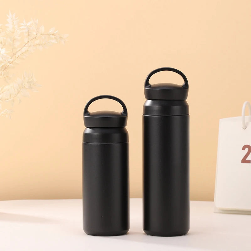 ✔500ml Portable Vacuum Insulated Tumbler – Leak-Proof Travel Water Bottle with Handle