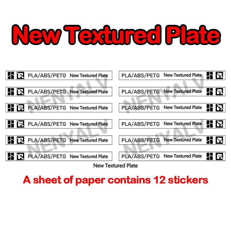 For Bambu Lab X1c Build Plate QR Code Sticker Bambulab QR Code For Bambu Lab X1C Third Party Build Plates