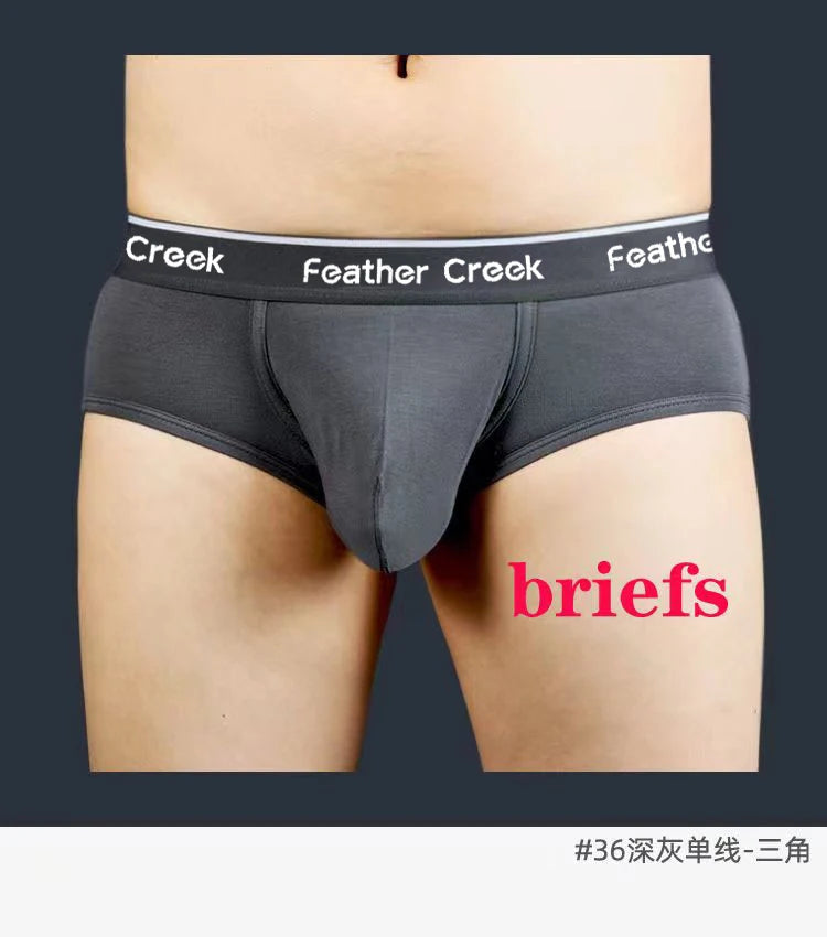 Men's boxers with big pockets sexy briefs men's underwear