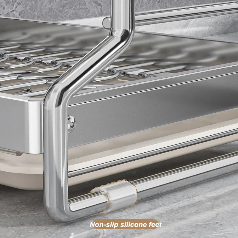 New Dish Drainer Kitchen Storage Organization Stainless Steels Drainer Kitchen Dishes Kitchenware Tableware Drainer Board Rack