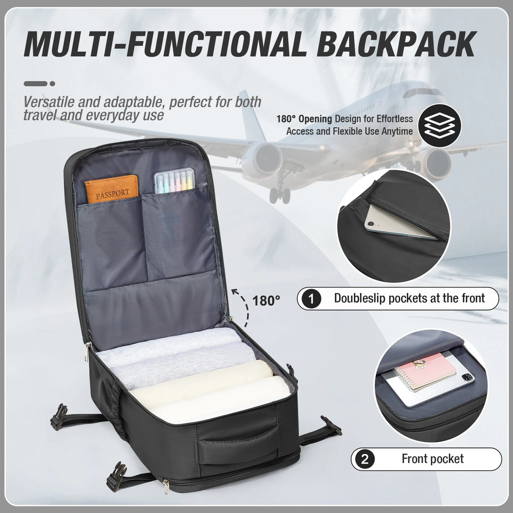 Women Men Hand Luggage Backpack Business College Laptop Travel Backpack Waterproof Carry on  Airplane Ryanair Backpack 40x30x20