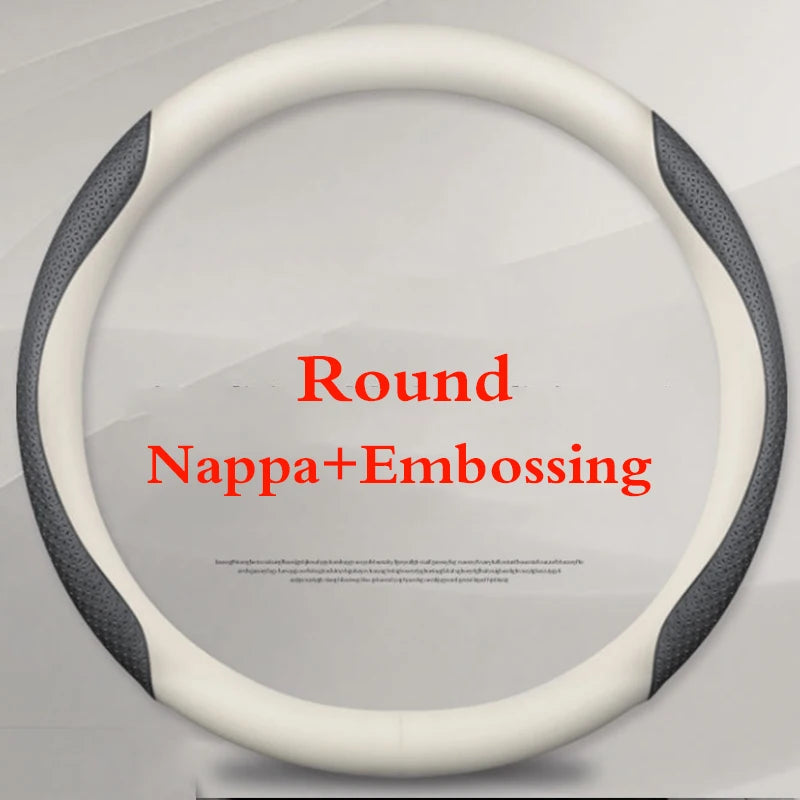 for Volkswagen VW Atlas Passat CC Taos touareg R-line Car Steering Wheel Cover 10colour Suede Leather 38 CM Auto Accessories