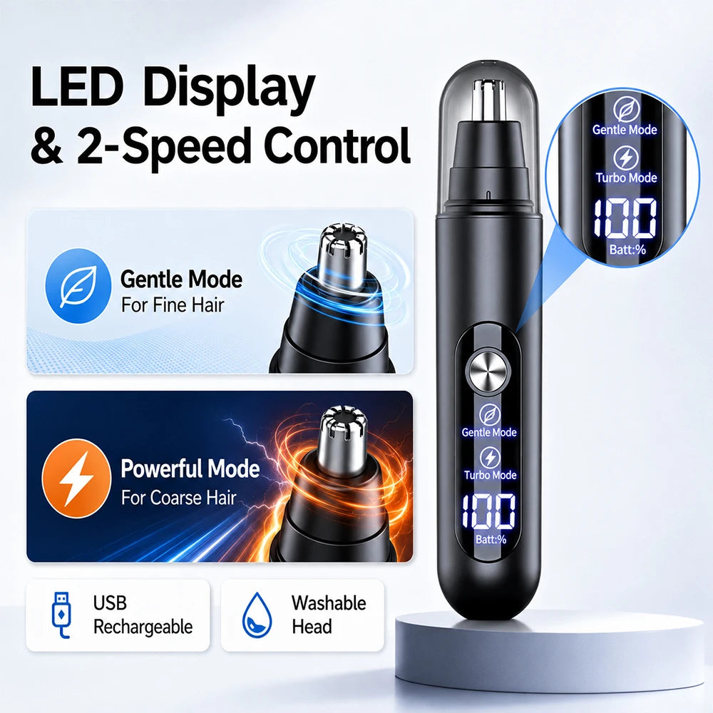 Nose Hair Trimmer for Men Nose Hair Clipper USB Rechargeable Electric Trimmer for Nose and Ears Eyebrow Mini Nose Hair Remover