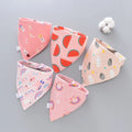 5pcs Baby Saliva Towel Triangle Scarf Pure Cotton Bandana Bibs Newborn Boys Girls Absorbent Cloth Bib Saliva Scarf
