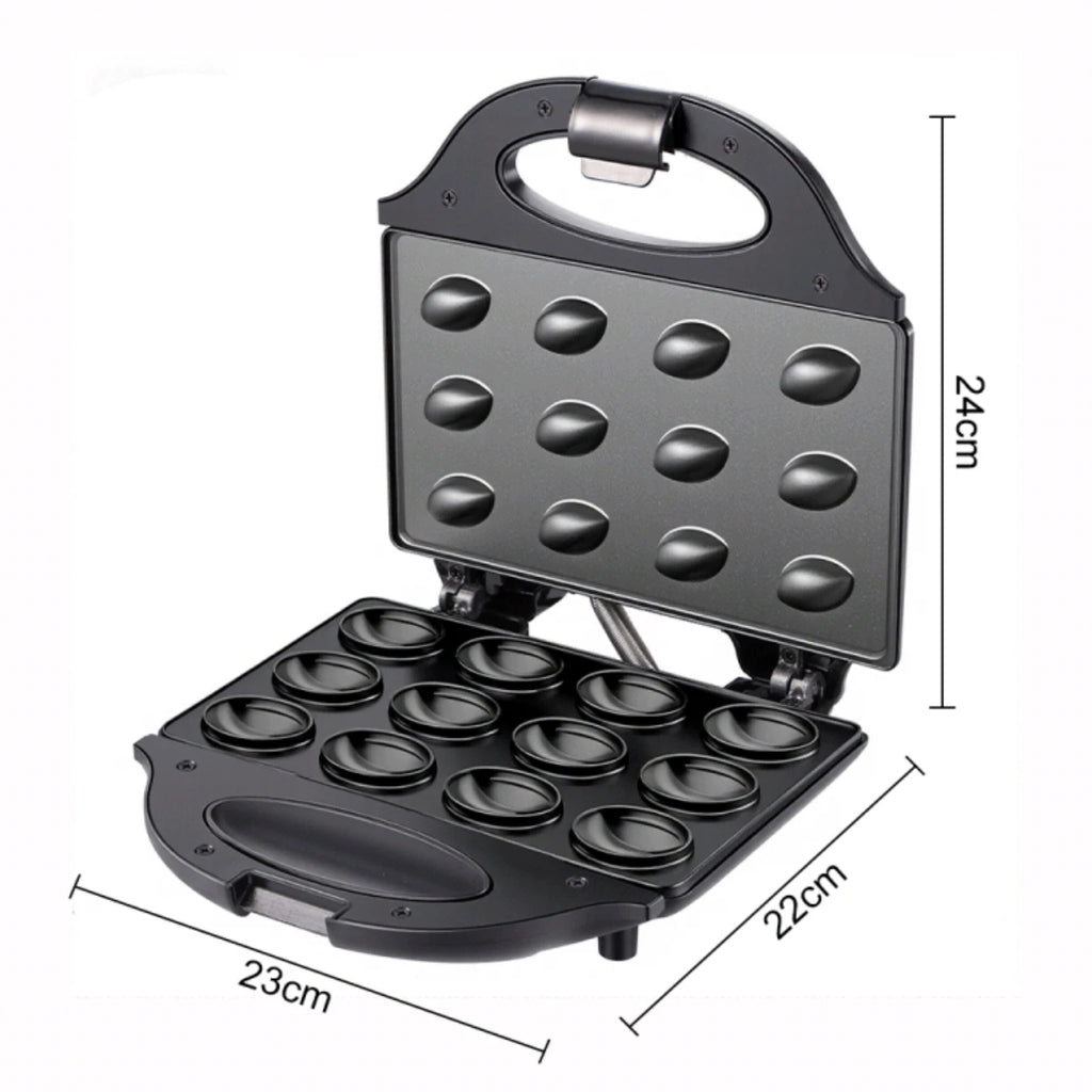 Electric Walnut Cake Waffle Maker With Nuts 12 Holes Cooking Kitchen Biscuits Making for Baking Business Nuts Waffle