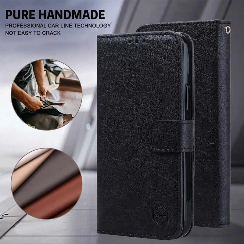 Magnetic Flip Leather Cover Wallet Case For Motorola Moto G Play Power Stylus 2021/2022/2023/2024 Edge 30 40 50 Neo Lite Pro