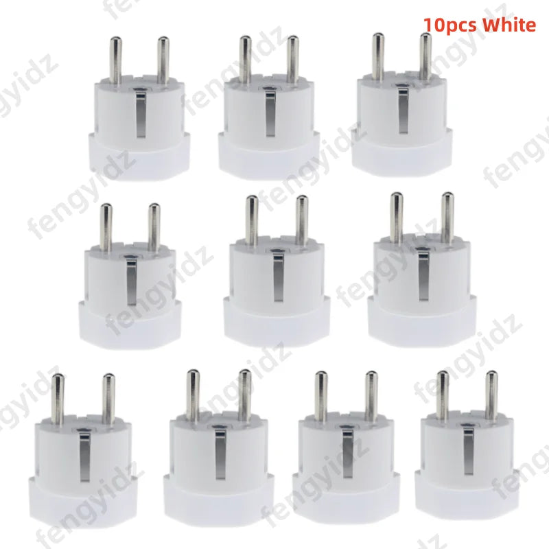 Schuko Germany, France Plug Adapter, Ultra Compact Light Weight - Swiss to Russia, South Korea Travel Adaptor Plug - Type E/F