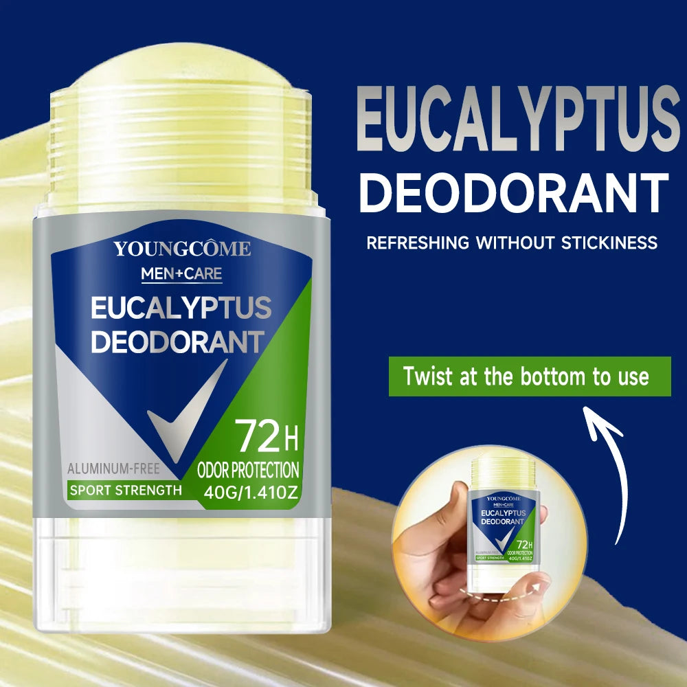 Deodorant for Men Roll-on Bottle Reduce Sweating Odor Remover Underarm Body Deodorant Stick Fast Dry Lasting Portable Refresh