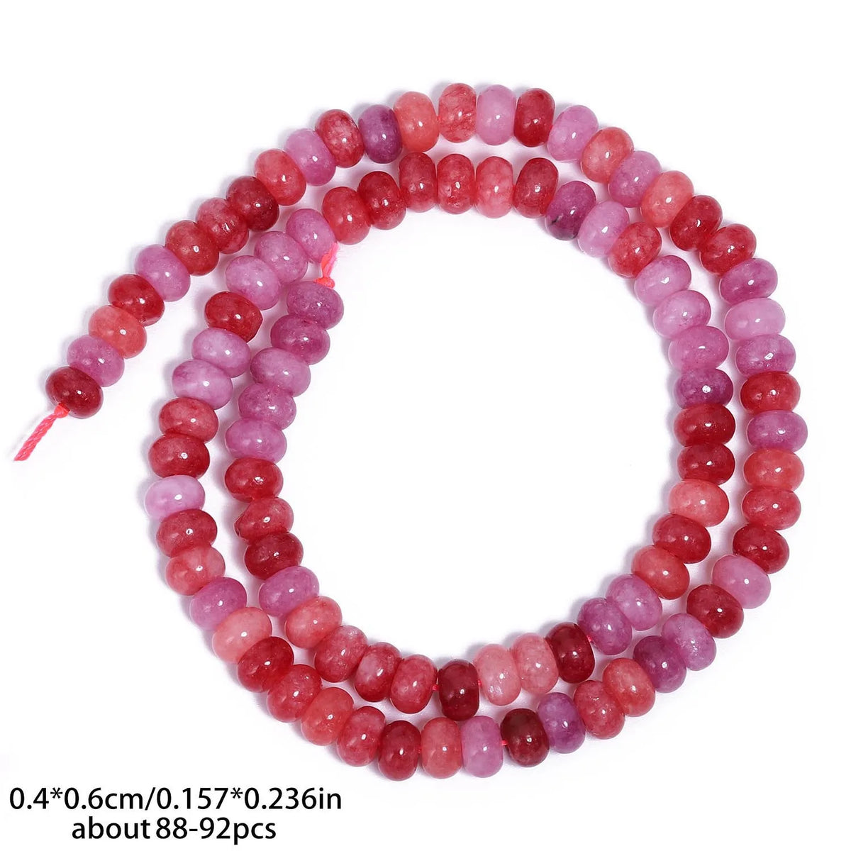 4x6mm Abacus Shape Jade Stone Beads Multicolor Mixed Spacer Beads for Jewelry Making Handmade DIY Bracelet Necklace Pendant