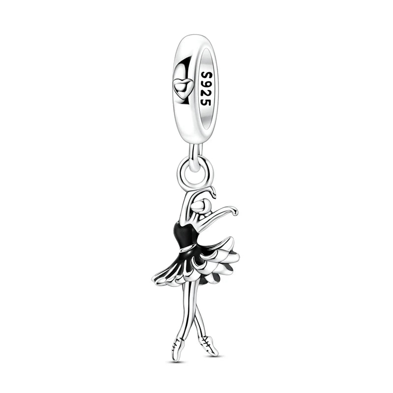925 Sterling Silver Charms Pendant Beaded Fit Bracelet DIY Boy Girl Family Friendship Charm Making for Women's Fine Jewelry Gift